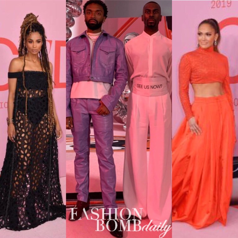 On the Scene at the 2019 CFDA Awards: Top Looks from Ciara in Vera Wang, Jennifer Lopez in Ralph Lauren, Kerby-Jean Raymond of Pyer Moss and Guests in Pyer Moss, and More!