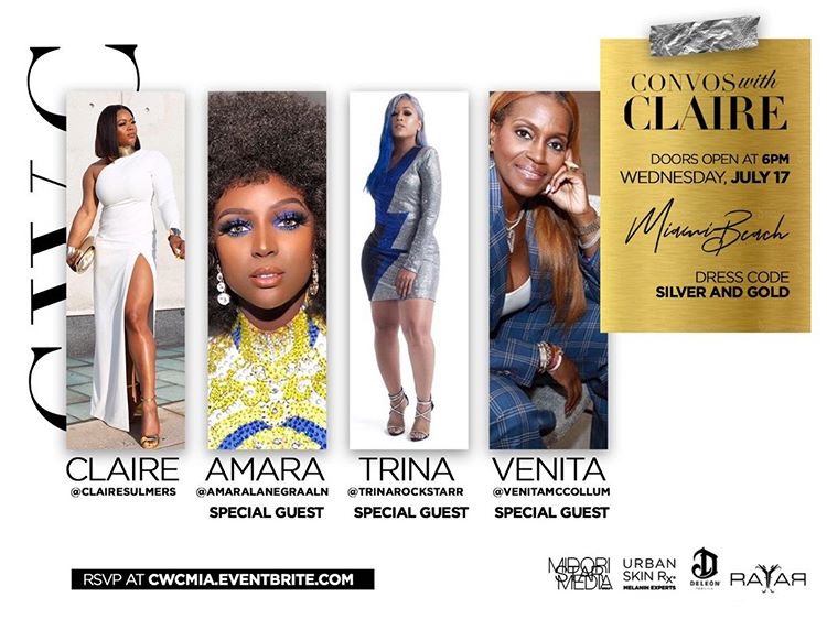 Convos with Claire is Coming to Miami July 17th: Trina, Amara la Negra, Venita McCollum, and More!