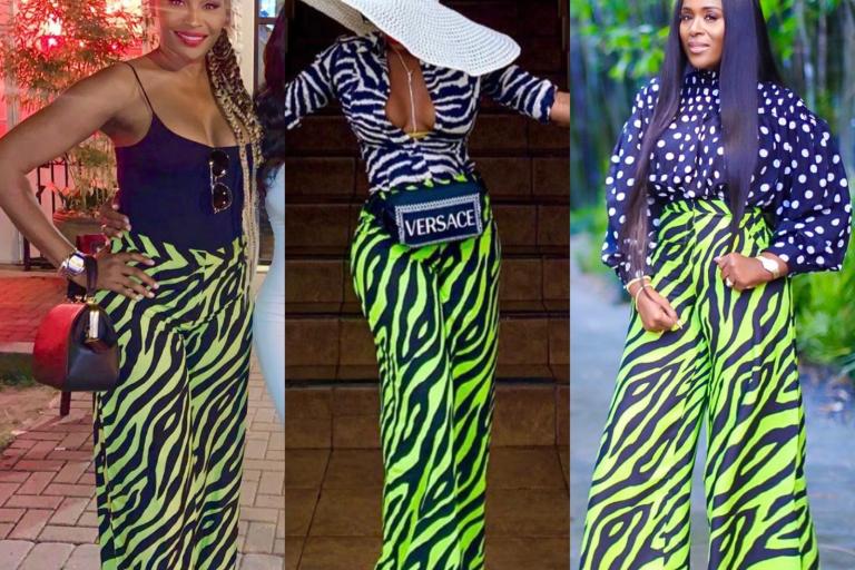 New Arrivals on beautylifefunShop.com: Missandei Neon Zebra Printed Pants by Sai Sankoh