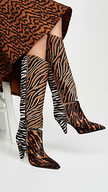 Bomb Product of the Day: Alexandre Birman Two Tone Zebra Print Dora Boot