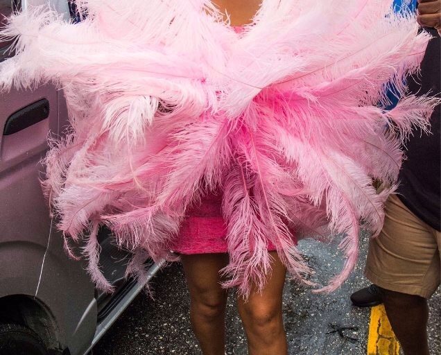 Rihanna Was Pretty in Pink in Custom David Laport at the 2019 Crop Over Festival in Barbados