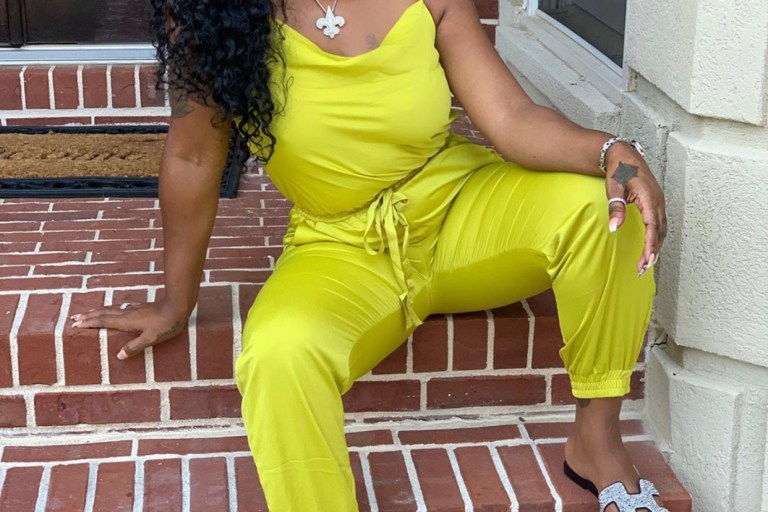 Toya Wright Was a Dream in This Satin Fashion Nova Jumpsuit!