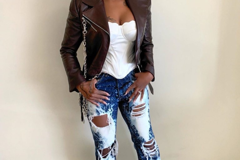 New Arrivals on the BeautyLifeFun Shop: LTD Creations Dark Distressed Claire Jeans Bleached as Spotted on Fantasia
