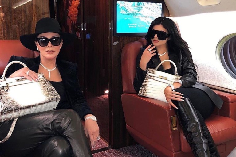 Mother-Daughter Duo Kris Jenner and Kylie Jenner Were Twinning With Matching Hermès Bags!
