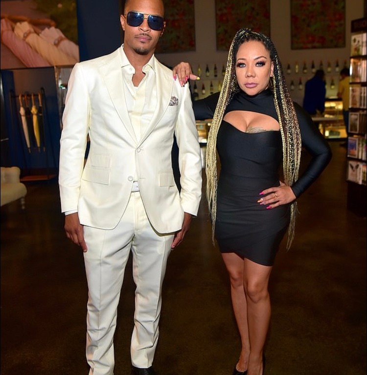 Tameka, “Tiny/ Major Girl” Harris, Turning Heads at her Husband T.I.’s Birthday Party in ATL wearing a Bold Black BodyCon Fashion Nova Keyhole Dress
