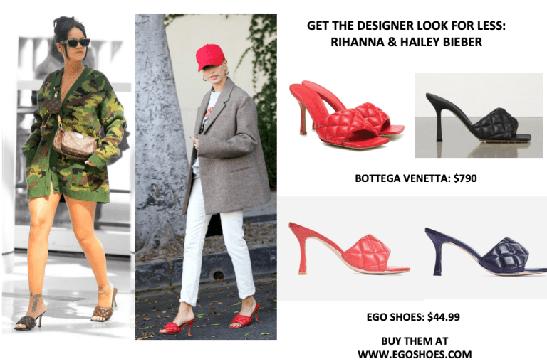 Look for Less: Steal Rihanna and Hailey Beiber’s $790 Bottega Veneta Heels for $45 from Ego Official