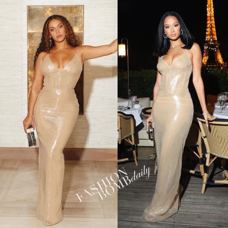 Who Wore it Better? Beyonce vs. Draya Michele in David Koma London’s Gold Iridescent Gown