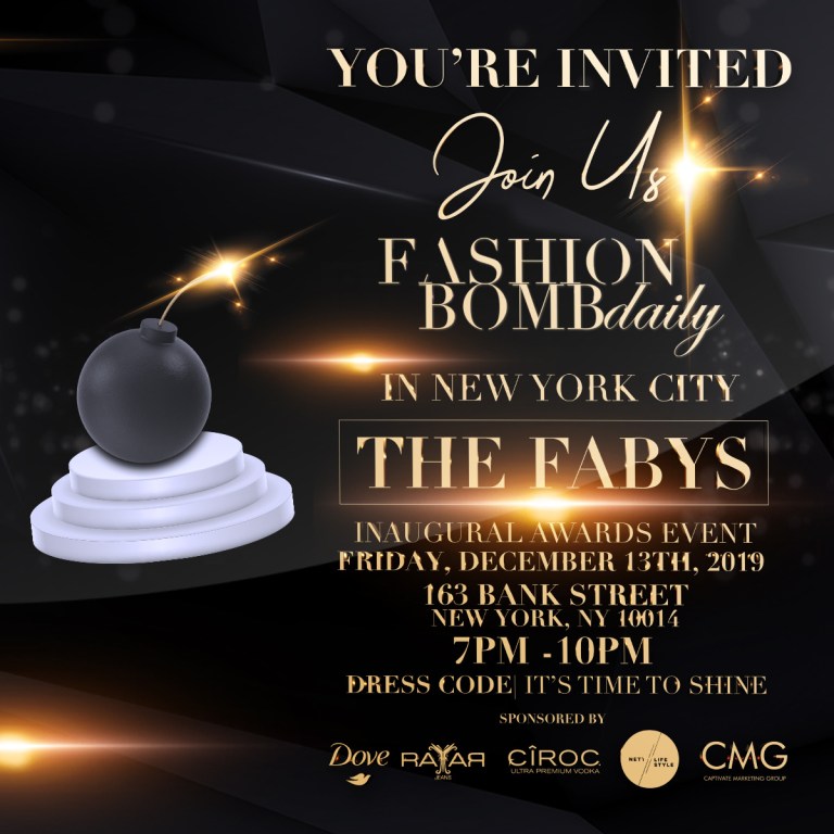 RSVP Today to The FABY’s on Friday, December 13th: BeautyLifeFun’s 1st Annual Awards Show Sponsored by Dove, Ciroc, Rayar Jeans, and More!