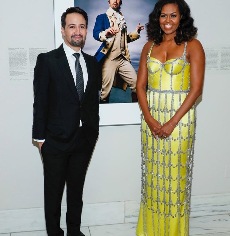 Michelle Obama Attends American Portrait Gala in Ciron and Silver Embellished Schiaparelli Gown