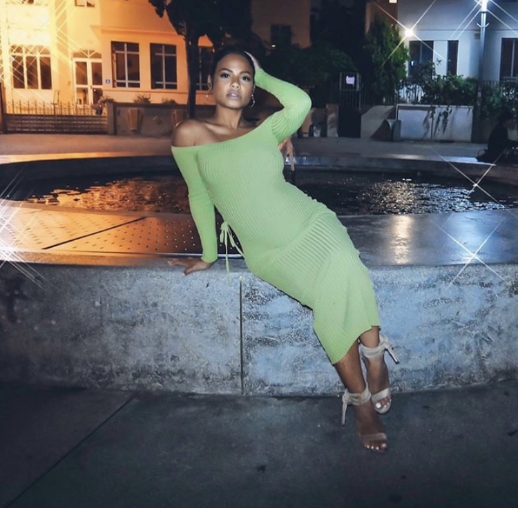 Get Christina Milian’s Sultry Sea Green Fashion Nova Dress
