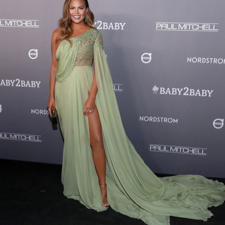 Chrissy Teigen Stunned in Georges Hobeika at the 2019 Baby2Baby Gala!