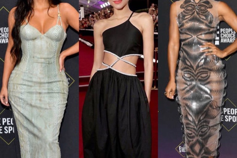 Top 10 Best Dressed at E!’s People’s Choice Awards: Kelly Rowland in Iris van Herpen, Kim Kardashian in Versace, Zendaya in Christopher Esber, and More!