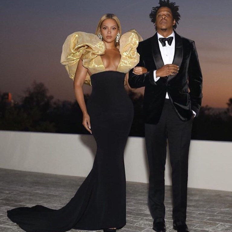 The Top Ten Best Red Carpet Looks at the Golden Globes: Beyoncé in Custom Gold and Black Schiaparelli, Zoe Kravitz in Polka Dot Vaccarello for YSL, Billy Porter in White Alex Vinash more!