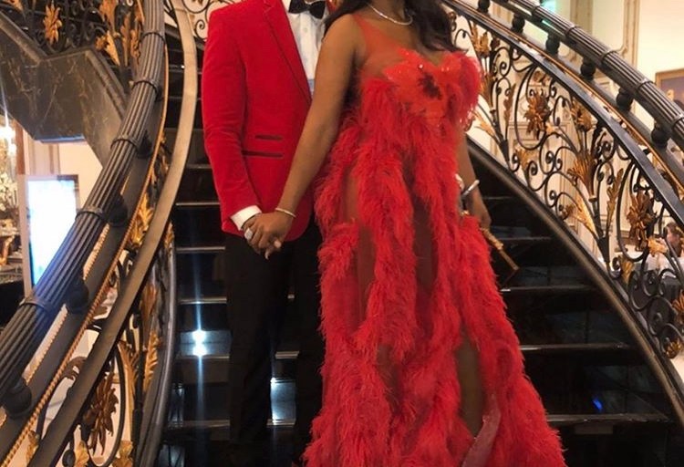 Remy Ma Slays at Erica Mena and Safaree’s Wedding in a Red Feathered Karen Sabag Couture Gown!