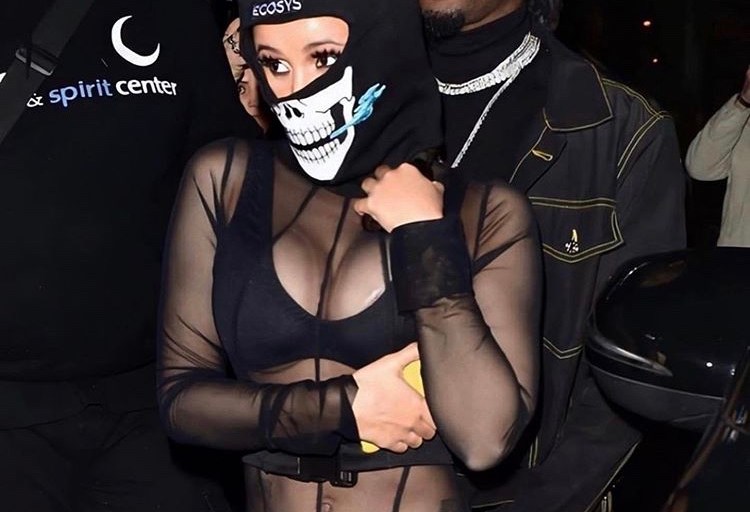 Cardi B Masks Up for Mens Fashion Week In Paris, Wearing Marine Serra, Couture Mask and more!