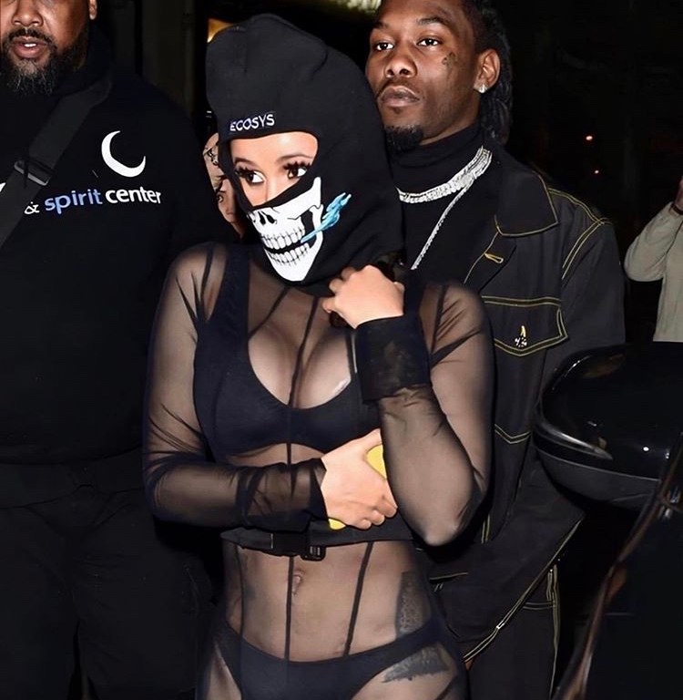 Cardi B Masks Up for Mens Fashion Week In Paris, Wearing Marine Serra, Couture Mask and more!