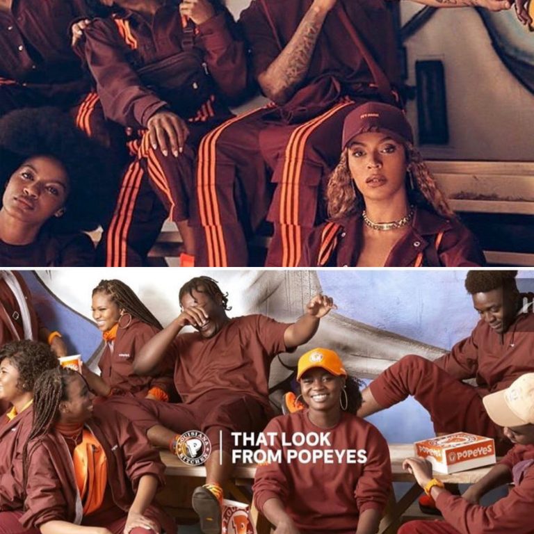 Popeyes Has Released Marketing Photos Resembling Beyoncé’s Ivy Park x Adidas Collection and Items Are Actually Available to Purchase!
