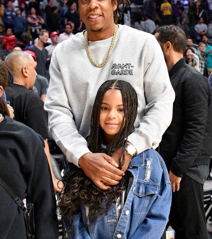Daddy & Daughter Date: Blue Ivy Carter Attended the Lakers vs. Clippers Game with her Dad Jay-Z, Wearing $891 Fendi Boots