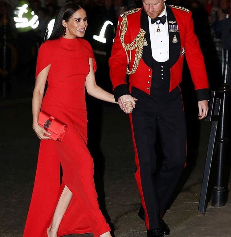 Prince Harry in his Military Attire & Meghan Markle in a Red Safiyaa Dress, Turned Heads Attending the Mountbatten Festival in the U.K.