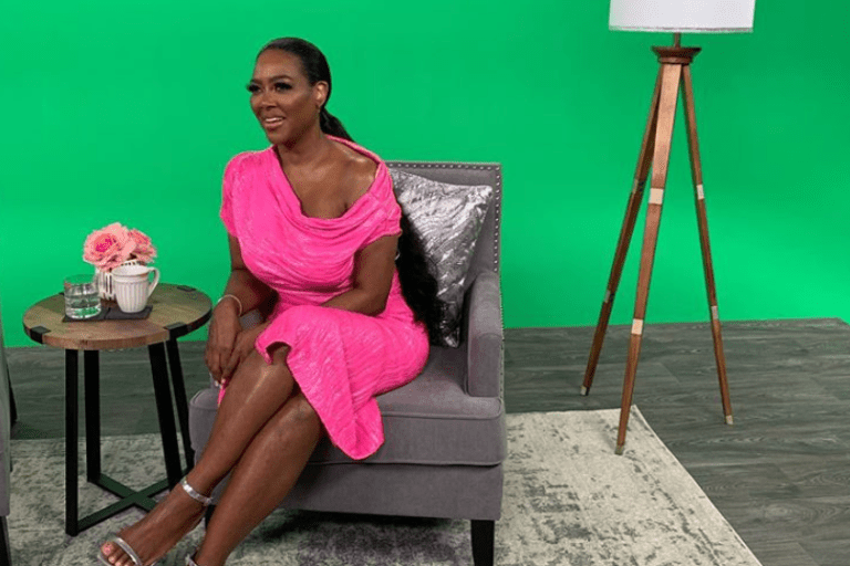 Found: Kenya Moore’s Real Housewives After Show Rachel Comey Hot Pink Off the Shoulder Dress