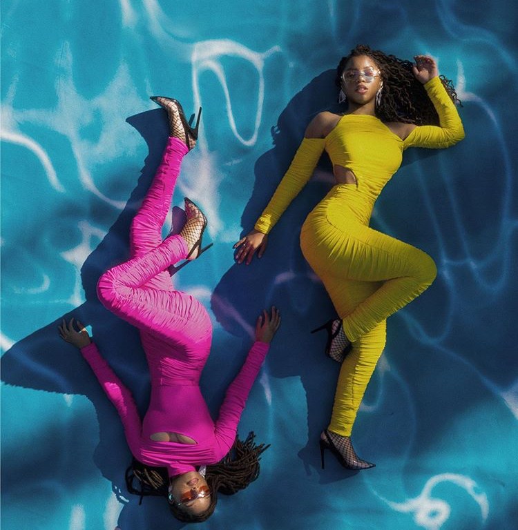 Chloe and Halle Performed ‘Do It’ on The Today Show in Custom Neon Pink and Yellow Cat Suits by Delia Alleyne