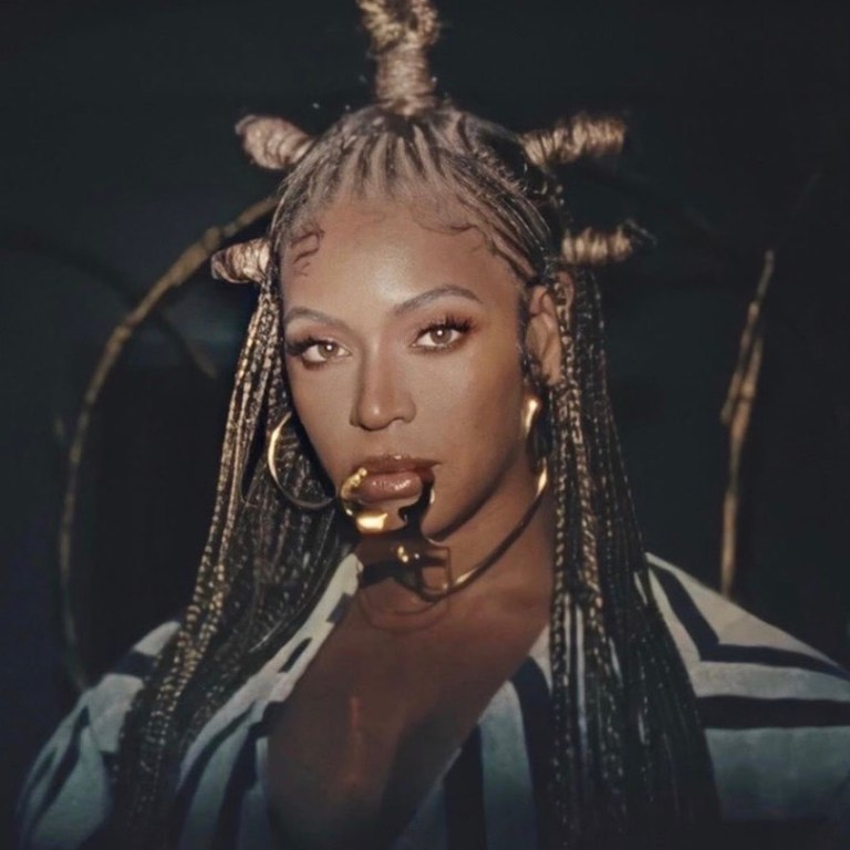 Beyonce Wears Black and White Printed Loza Maleombho Look + Marine Serre, Mugler and more for Black is King Film