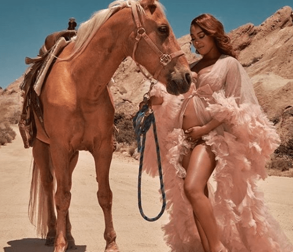 What to Wear For Your Maternity Shoot: Oyemwen Tulle Bow Front Robes!