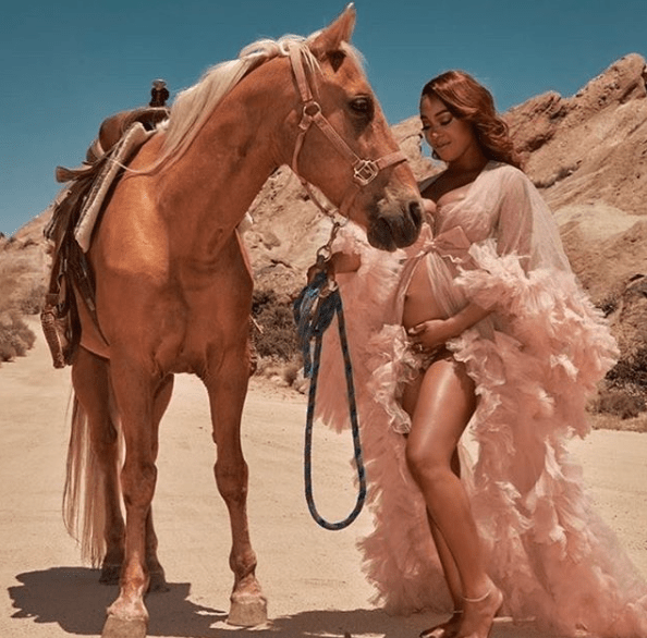 What to Wear For Your Maternity Shoot: Oyemwen Tulle Bow Front Robes!