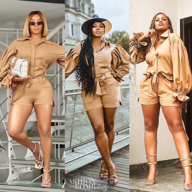 Summer Must Have: Matopeda Studios Brown Linen Short Set as Worn by Toke Makinwa, Claire Sulmers, and Tope FNR