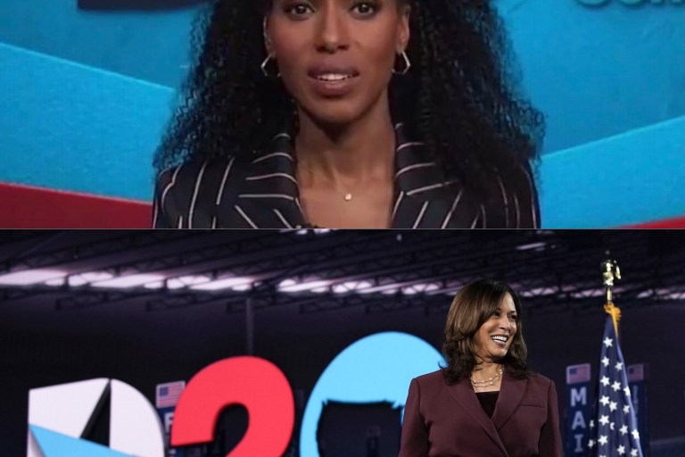 Kerry Washington’s Democratic National Convention Pinstripe Alexandre Vauthier Suit + Full Video of Kamala Harris’s VP Acceptance Speech