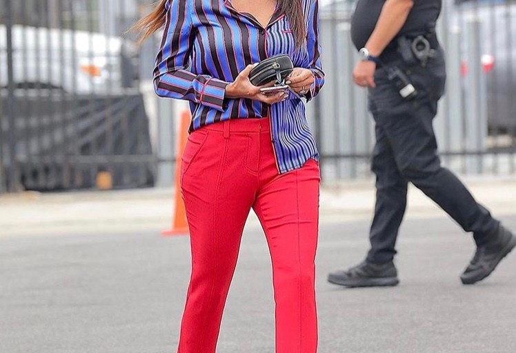 Dancing With The Stars Contestants Were Spotted Arriving for Rehearsal in L.A.: Jeannie Mai in Alice+ Olivia, Nelly in a Dolce and Gabbana Crown Polo, Carole Baskin in Tiger Print, and more!