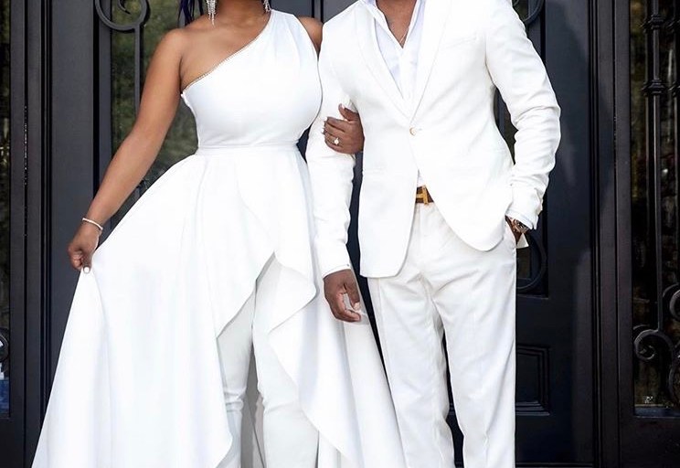 You Ask We Answer: Kandi Posed with her Husband Todd Wearing an All White Ensemble by Jay Godfrey