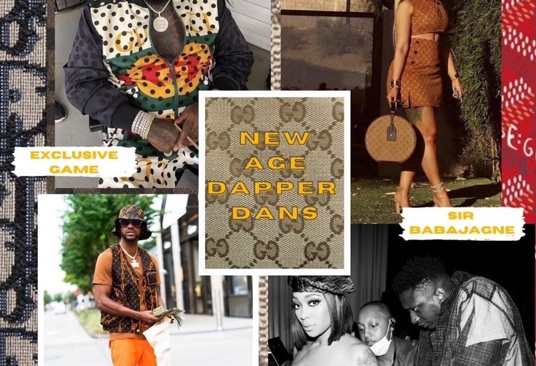 The New Age Dapper Dans: Rich Godxx, Exclusive Game, and Sir Baba Jagne Use Monogram Fendi, Gucci, and Louis Vuitton Prints to Create Fashion Forward Looks (Not Available in Stores)