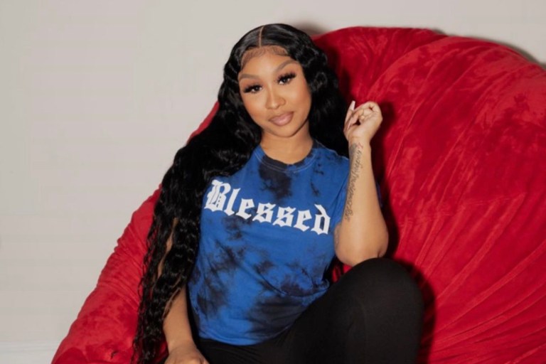Ari Fletcher Sat Pretty In ‘Blessed’ Fashion Nova Top