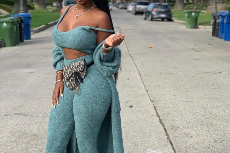 Bernice Burgos Keeps It Cozy in Soft Fashion Nova Three-Piece Set