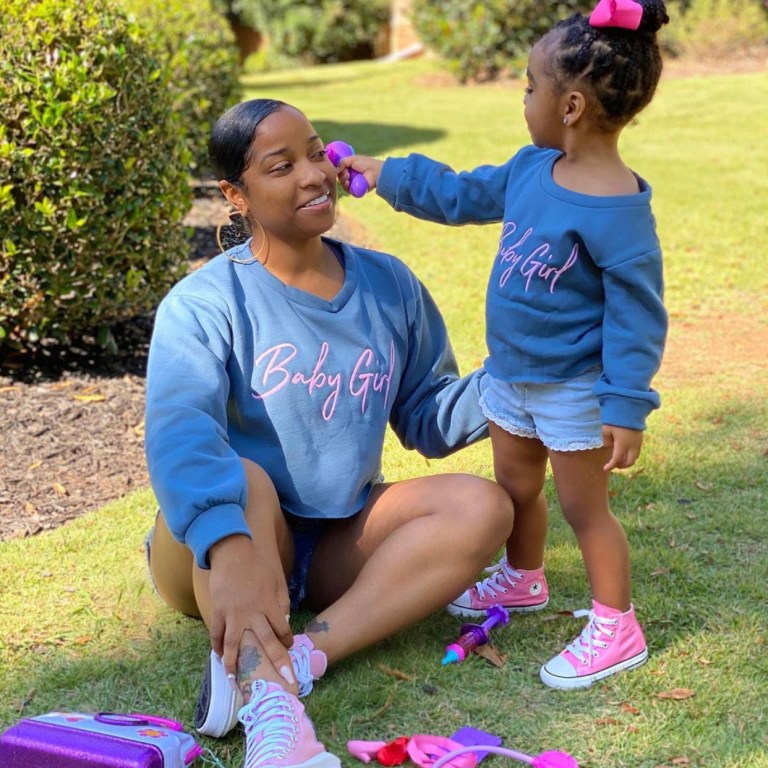 Mommy-and-Me Style With Toya Johnson and Reign Beaux in Matching Fashion Nova Sweatshirts