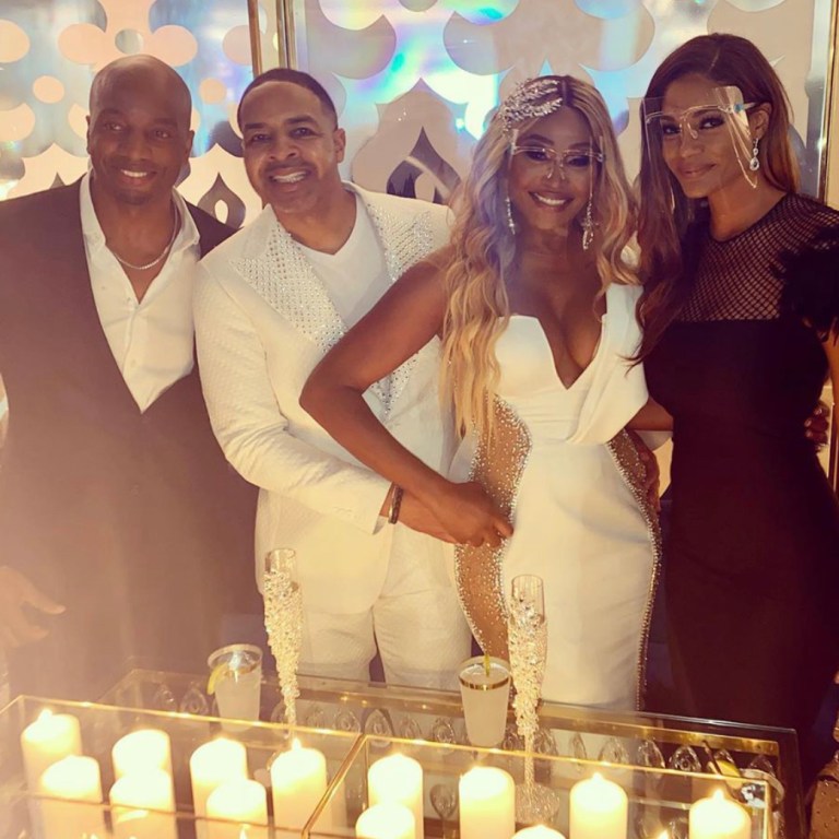 On the Scene at Cynthia Bailey and Mike Hill’s Fashion Bomb Wedding: Cynthia Bailey in Brides by Nona Couture Atelier, Porsha Williams in Esé Azénabor Atelier, Eva Marcille in Katie May, and More!