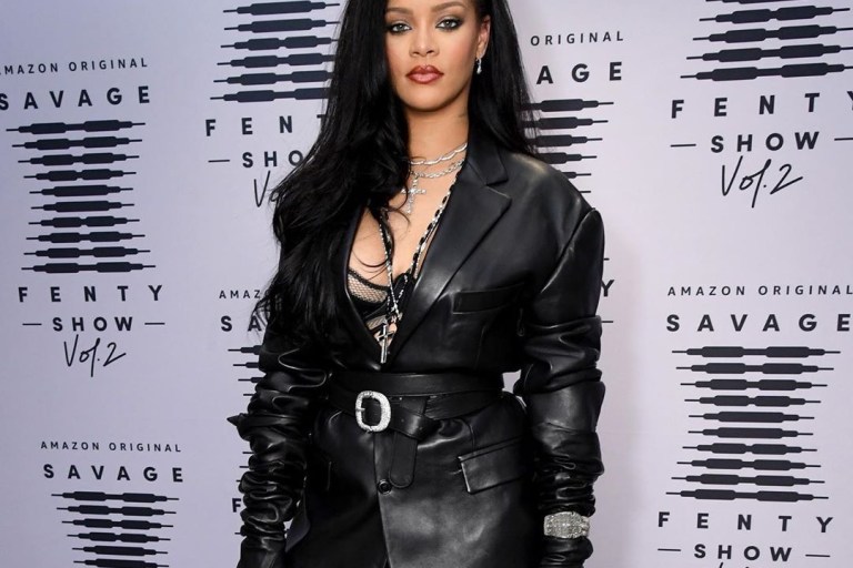Rihanna’s Showed Us She’s Savage in Vetements Leather Jacket, Alexandre Vauthier Fall 2020 Couture, Chrome Hearts, and Savage X Fenty for 2020 Savage X Fenty Fashion Show