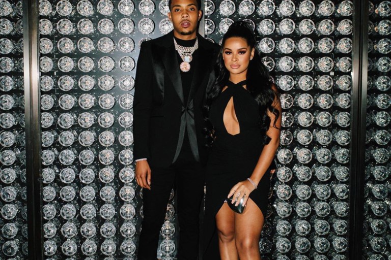 Taina Williams Stunned in All Black Alexandre Vauthier Jersey Asymmetric Halter Dress and LaQuan Smith FW20 Off-The-Shoulder Mesh Catsuit for G Herbo’s Birthday Celebration