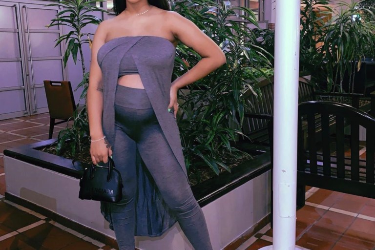 Zonnique Pullins Showed Off Her Growing Baby Bump in a Grey Tunic Set From Fashion Nova