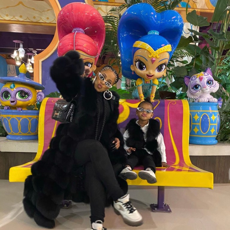 Cardi B and Kulture Spotted Twinning in Custom Rad and Refined Sunglasses and Cardi B X Reebok Sneakers