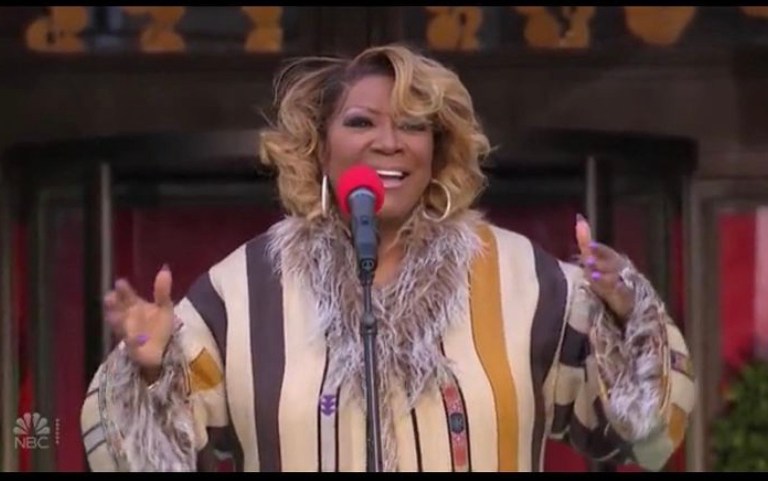 Splurge: Patti Labelle’s 2020 Macy’s Day Parade Etro Embroidered Faux Fur Striped Coat