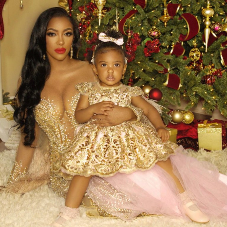 You Ask, We Answer! Porsha Williams Stuns in the Ivy Showroom Dress With Daughter Pilar McKinley in Ada Aziza for Holiday Shoot