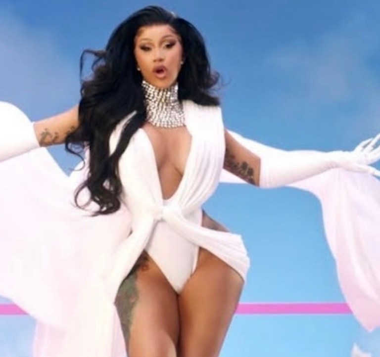 Cardi B Is Back With First Video of the Year for Her Single ‘Up’: Visual Looks Including White Draped Francesco Murano Look, Blue Velvet Two-Piece Set by Rey Ortiz, + More