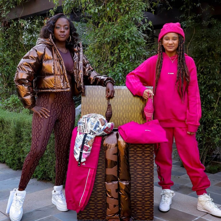 Viola Davis and Daughter Genesis Posed in Brown and Pink IVY PARK x adidas “Icy Park” Looks Gifted to Them by Beyoncé