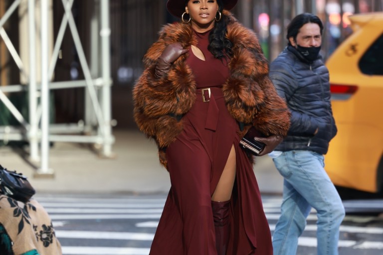 Claire’s Life: Attending Christian Siriano’s Fall 2021 Show Wearing Burgundy Wine Christian Siriano, a Helen Yarmak Fur, Steve Madden Boots, and a Frances Grey Hat!