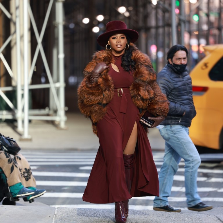 Claire’s Life: Attending Christian Siriano’s Fall 2021 Show Wearing Burgundy Wine Christian Siriano, a Helen Yarmak Fur, Steve Madden Boots, and a Frances Grey Hat!