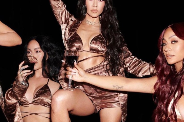 You Ask, We Answer: Kourtney Kardashian’s Skims Campaign Dolce & Gabbana Bejeweled Sandals from Recess LA!