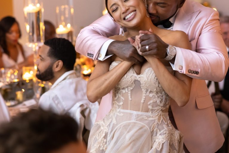 Fashion Bomb Wedding: Jeannie Mai and Jeezy Get Married in Galia Lahav and Teofilo Flor Suit