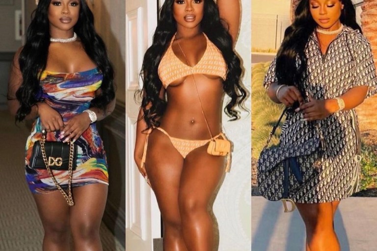 Reginae Carter Wow’s With Recent Looks Featuring Dior Monogram Hooded Mini Dress and Saddle Bag, Fendi Orange Logo Bikini and Knit Slides + Hello Barbie Multicolor Marble Print Dress and Dolce and Gabbana Black and Gold Bag and Sandals